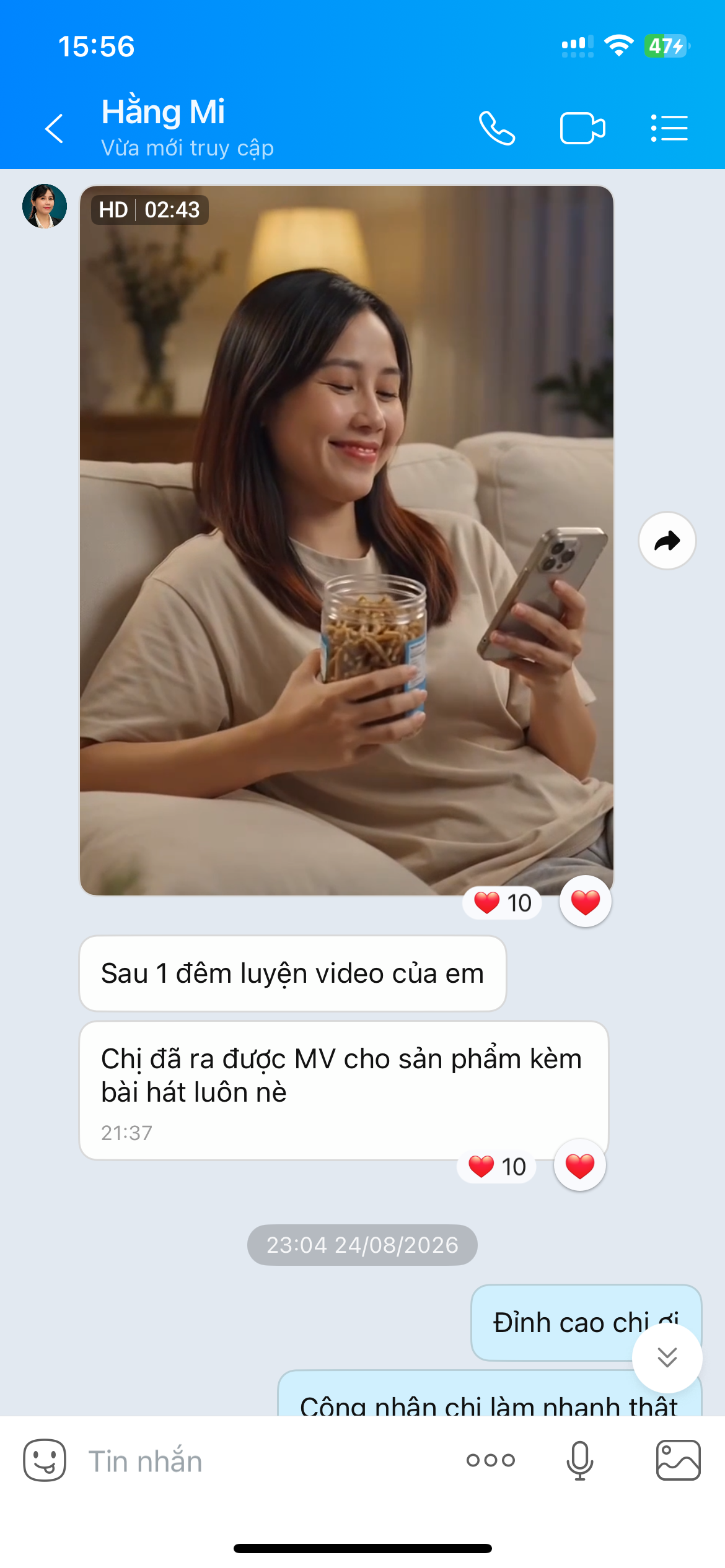 MV sản phẩm chị Hằng Mi làm ra