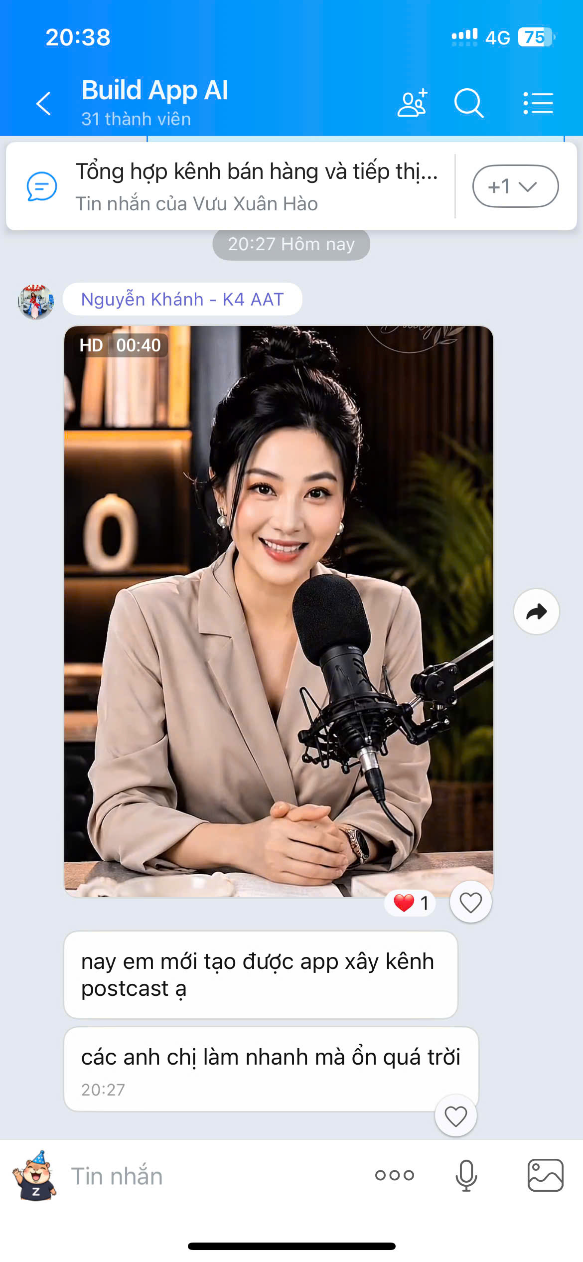 Học viên tự tạo app xây kênh podcast